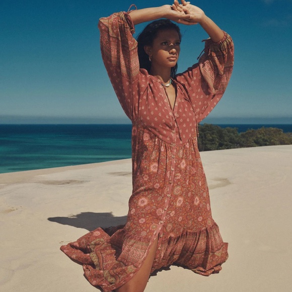 Spell Rust Maxi Dress like NEW - Picture 1 of 15